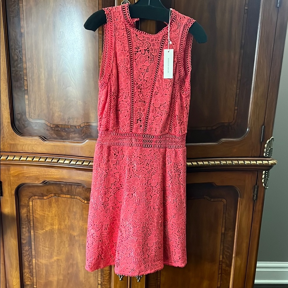 Rebecca Taylor Pink Sheath Mini Dress V-neck Sleeveless